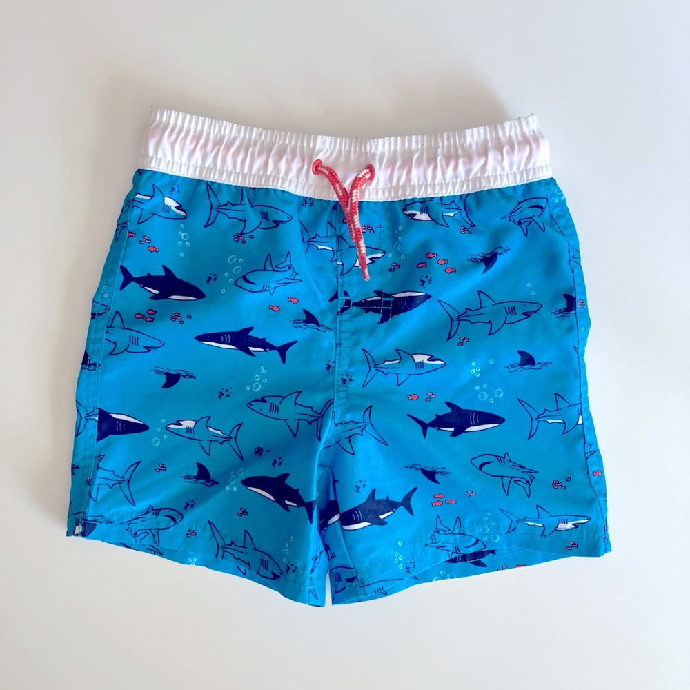 George • Toddler Swim Trunks Shark Pattern Swim Shorts Size 3T